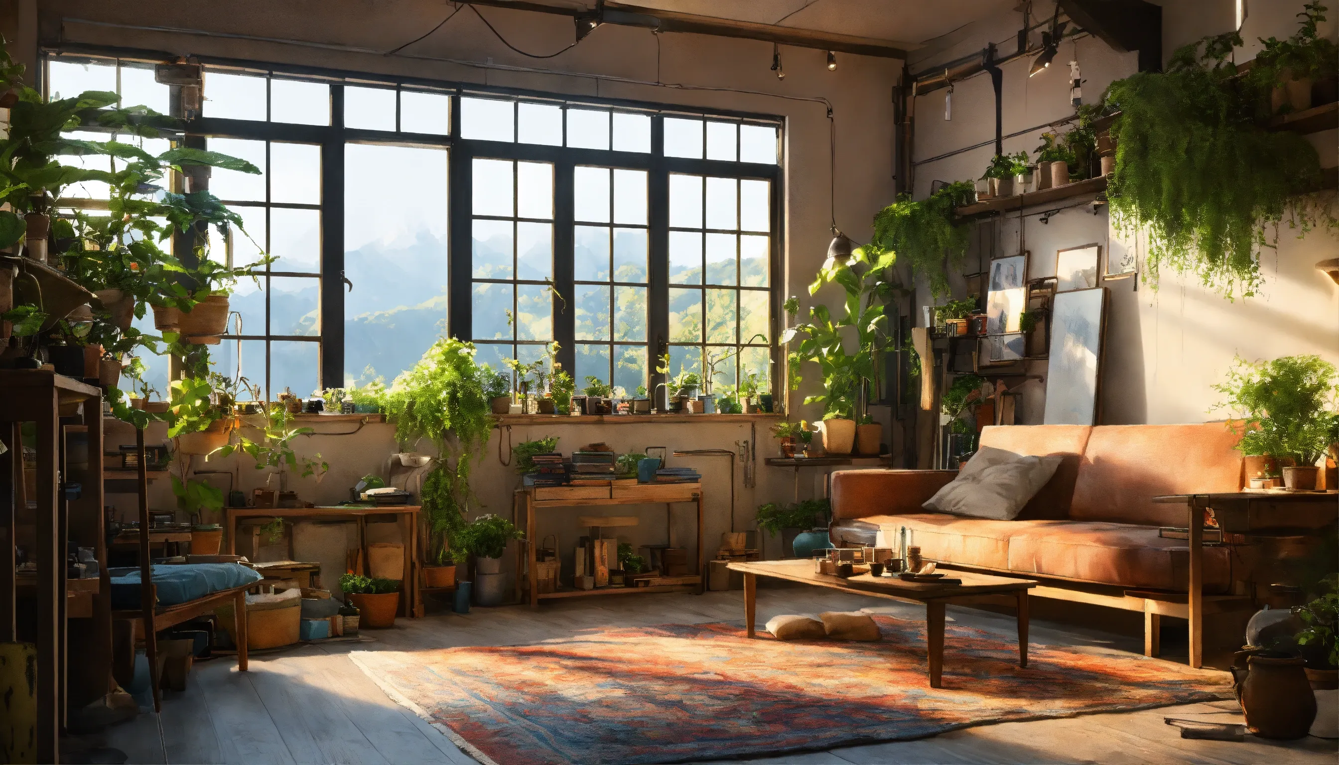 Artisan workshop with natural materials